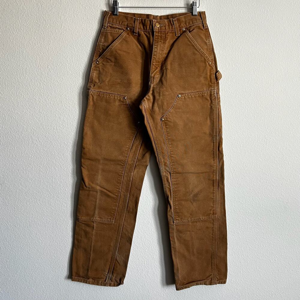 Carhartt B01 BRN brown double knee work wear carpenter pants